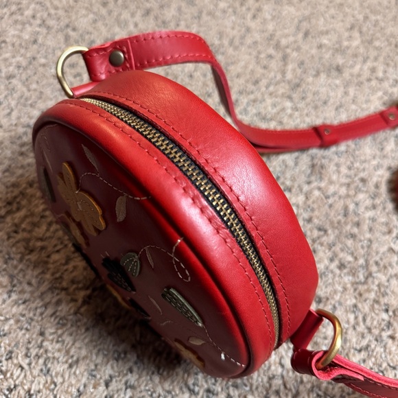 Portland Leather Limited Edition Folklore Ruby Small Circle Crossbody - Picture 7 of 13